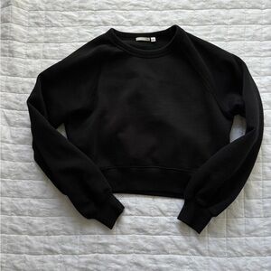 GU by Uniqlo - black cropped sweatshirt, really soft size S